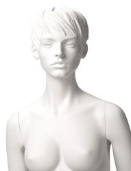 Dámská figurína Adela bílá, postoj 2, prolisované vlasy