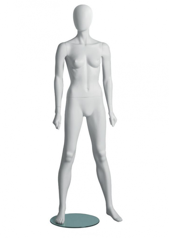 Metro Female Fitness A sportovní figurína, abstraktní hlava, bílá