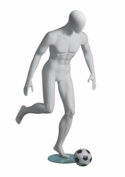 Metro Male Soccer sportovní figurína, abstraktní hlava, bílá