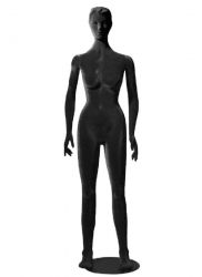Poly Star Lady, pohybovatelná dámská figurína, černá s vlasy, provedení flock