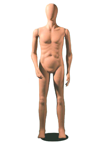 Poly Star Man, pohybovatelná pánská figurína, provedení flock, tělová s abstraktní hlavou