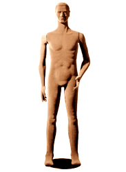 Poly Star Man, pohybovatelná pánska figurína, tělová s vlasy, provedení flock