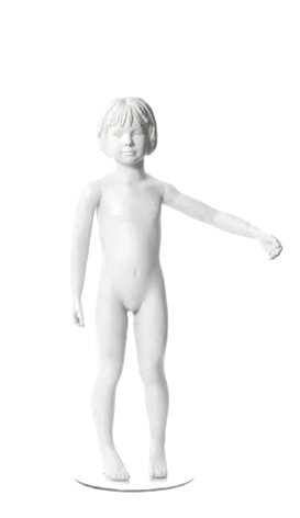 Q-Kids dětská figurína Cara 4 roky, postoj 2, prolisované vlasy, bílá