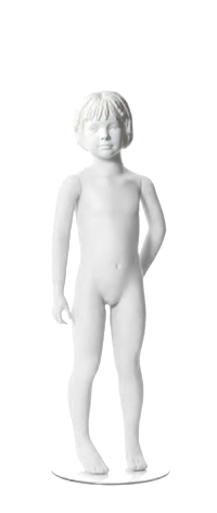 Q-Kids dětská figurína Cara 4 roky, postoj 3, prolisované vlasy, bílá