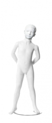 Q-Kids dětská figurína Mason 4 roky, postoj 1, prolisované vlasy, bílá
