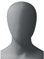 Metro Male, postoj 3, pánská figurína, abstraktní hlava, šedá, nano – povrchová úprava