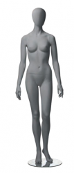 Metro Female, postoj 1, dámská figurína, abstraktní hlava, šedá, nano – povrchová úprava