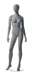Metro Female, postoj 2, dámská figurína, abstraktní hlava, šedá, nano – povrchová úprava