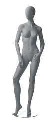 Metro Female, postoj 4, dámská figurína, abstraktní hlava, šedá, nano – povrchová úprava