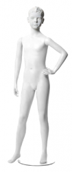 Q-Kids dětská figurína Morris 10 roků, postoj 1, prolisované vlasy, bílá
