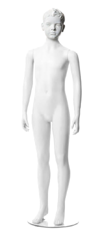 Q-Kids dětská figurína Morris 10 roků, postoj 2, prolisované vlasy, bílá
