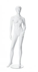 Dámská figurína Irene bílá, postoj 1, prolisované vlasy