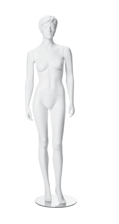 Dámská figurína Irene bílá, postoj 2, prolisované vlasy