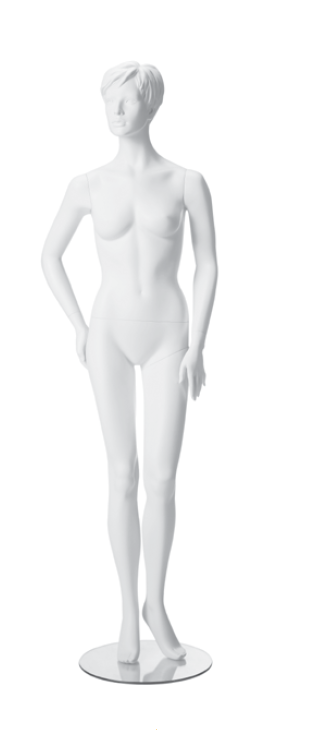 Dámská figurína Irene bílá, postoj 4, prolisované vlasy