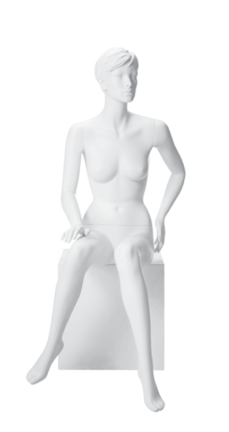 Dámská figurína Irene bílá, postoj 5, prolisované vlasy