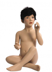 Kids Club dětská figurína Benjamin 4 roky, postoj 2, hlava na paruku, tělová