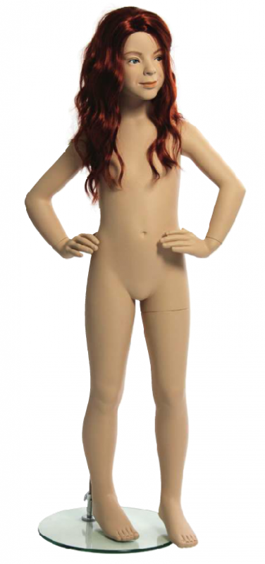 Kids Club dětská figurína Natalie 6 let, postoj 1, hlava na paruku, tělová