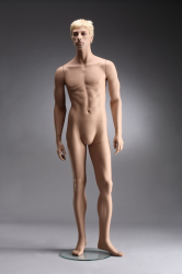 Pánská figurína Nik tělová, postoj 1, hlava na paruku, make-up