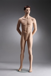 Pánská figurína Nik tělová, postoj 3, hlava na paruku, make-up
