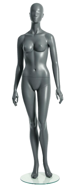 Semira, postoj 1, dámská figurína, abstraktní hlava, šedá, nano – povrchová úprava