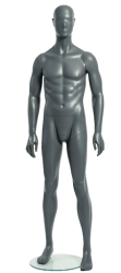Semiro, postoj 1, pánská figurína, abstraktní hlava, šedá, nano – povrchová úprava