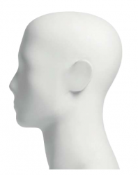 Semiro, postoj 2, pánská figurína, abstraktní hlava, bílá matná