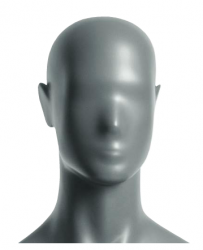 Semiro, postoj 2, pánská figurína, abstraktní hlava, šedá, nano – povrchová úprava
