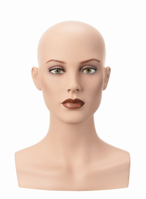 Hlava Isabelle, bez vlasů s make-up, výška 35 cm