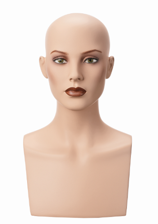 Hlava Isabelle, bez vlasů s make-up, výška 45 cm