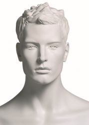 Kevin Acrobat sportovní figurína, prolisované vlasy, bílá