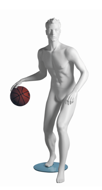 Kevin Basketball sportovní figurína, prolisované vlasy, bílá