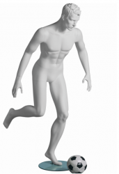 Kevin Soccer sportovní figurína fotbalisty, prolisované vlasy, bílá