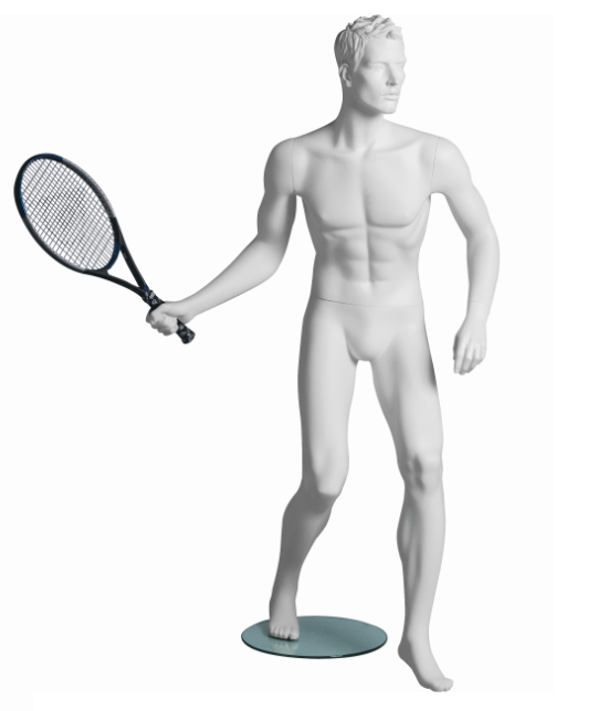Kevin Tennis sportovní figurína, prolisované vlasy, bílá