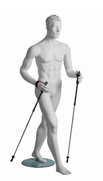 Kevin Walker sportovní figurína, prolisované vlasy, bílá