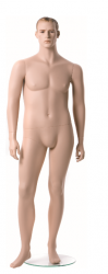 Pánská figurína XXL, tělová s make-up, prolisované vlasy