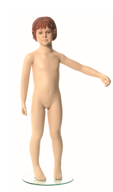Q-Kids dětská figurína Cara 4 roky, postoj 2, prolisované vlasy, tělová