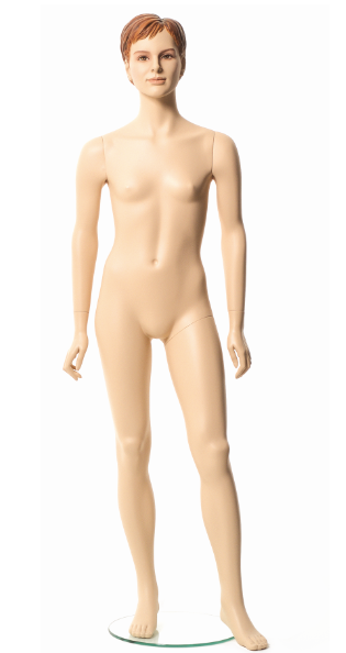 Q-Kids dětská figurína Janet 12 roků, postoj 1, prolisované vlasy, tělová