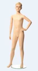 Q-Kids dětská figurína Morris 10 roků, postoj 1, prolisované vlasy, tělová