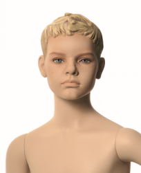 Q-Kids dětská figurína Morris 10 roků, postoj 2, prolisované vlasy, tělová