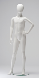 Ringo dětská figurína, 10 let, postoj 1, lesklá bílá