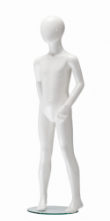 Ringo dětská figurína, 8 let, postoj 1, lesklá bílá