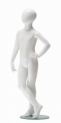 Ringo dětská figurína, 8 let, postoj 2, lesklá bílá