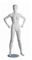 Vanessa Fitness B sportovní figurína, prolisované vlasy, bílá